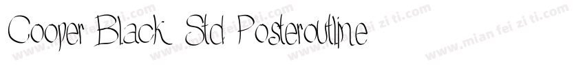 Cooper Black Std Posteroutline Stan字体转换